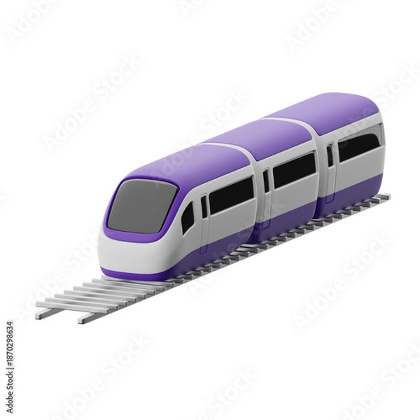 Obraz Train 3d illustration