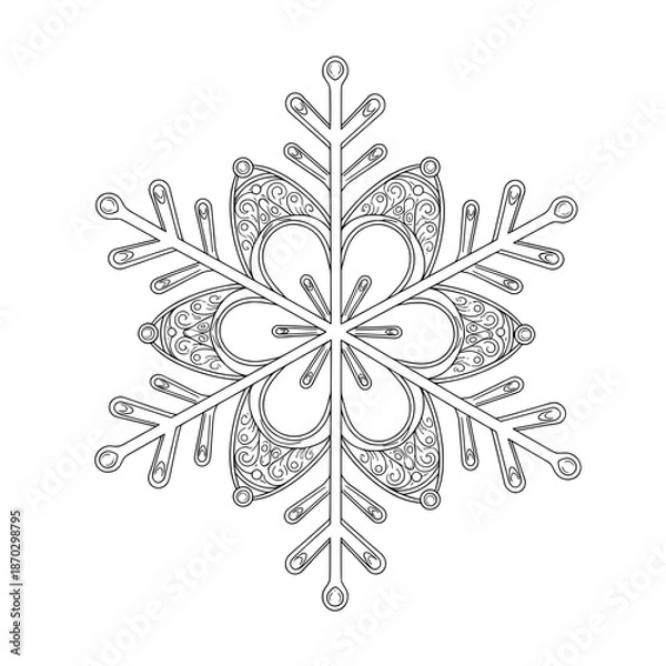 Obraz Snowflake detail