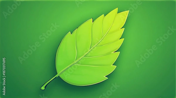 Obraz green leaf vector