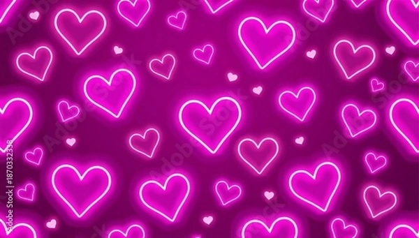 Obraz Vibrant heart pattern background