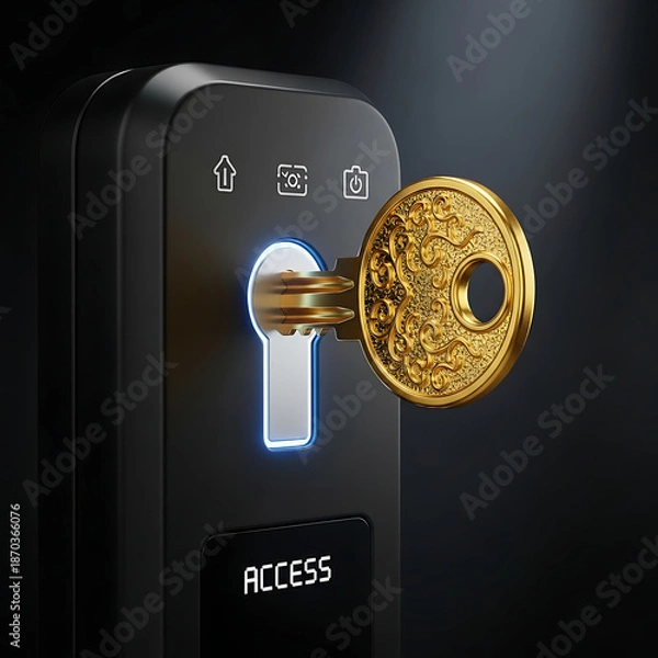 Obraz Digital Security Key Access Control System Technology