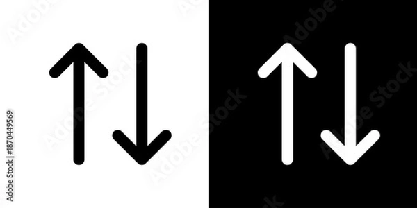 Obraz 上下矢印のソートアイコン（ベクター）