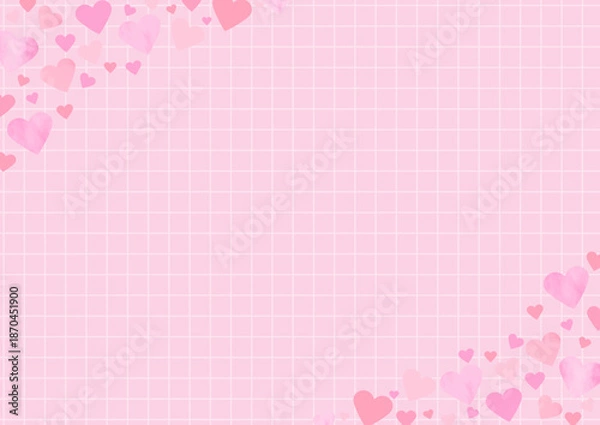 Obraz バレンタインのかわいいフレーム