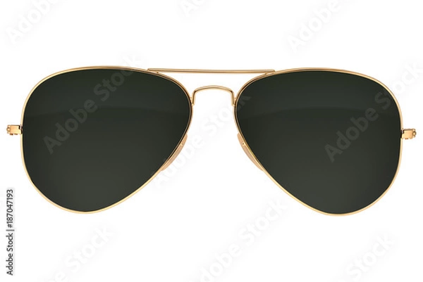 Obraz Okulary przeciwsłoneczne Aviator na białym tle