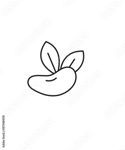 Obraz soyabean icon, vector best line icon.