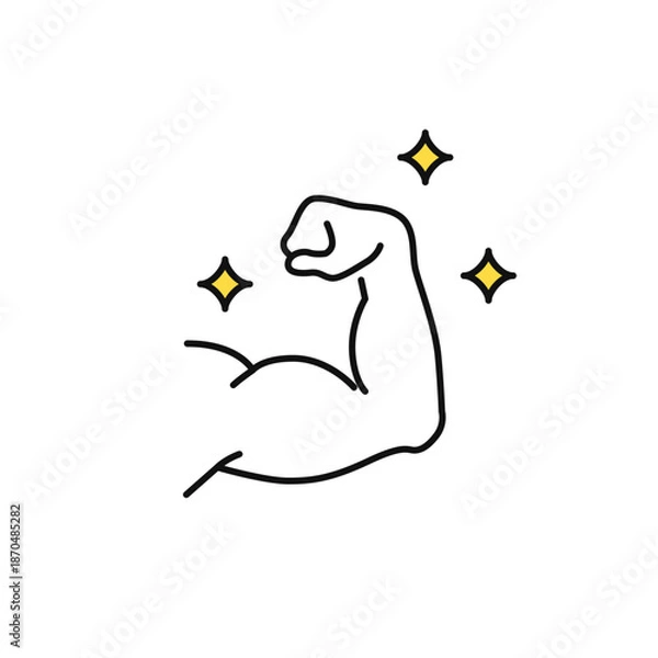 Obraz 筋肉のシンプルなベクターアイコンイラスト