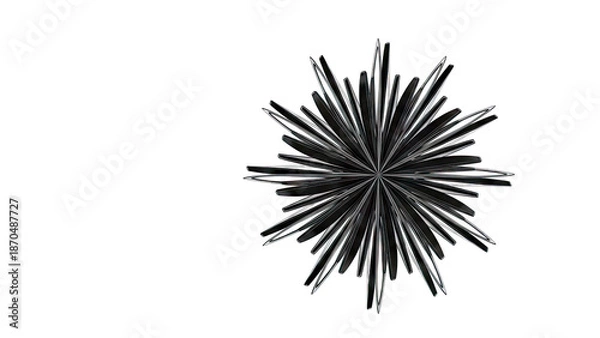 Obraz Abstract Black Starburst Shape