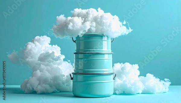 Obraz Minimal Cloud Concept With Soft Blue Tones
