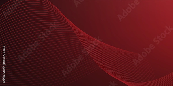 Obraz Red gradient abstract background with curve line