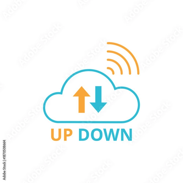 Obraz Cloud Data Transfer Up Down Synchronization