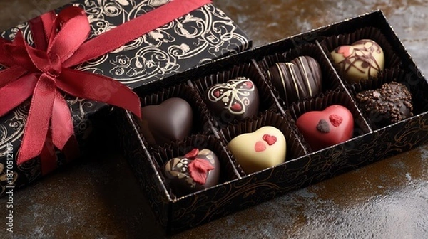 Obraz Valentine's Day chocolates, Valentine's Day gift boxes