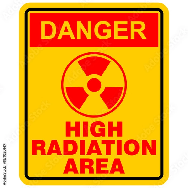 Obraz Danger, High radiation, sign vector