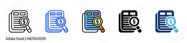 Obraz Rule Interpretation Icon Collection With Multiple Styles