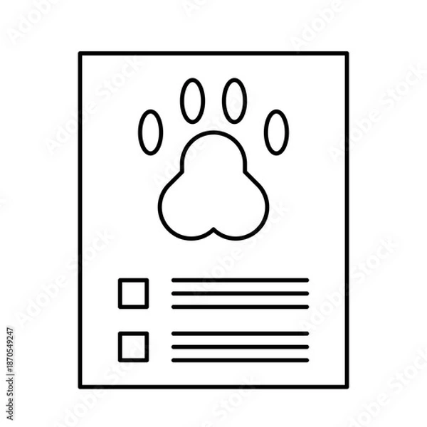 Obraz Cat Checkup outline icon