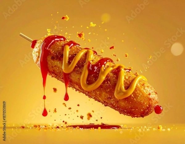 Obraz floating corndog