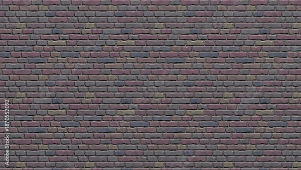 Obraz Colorful stylized brick wall seamless texture