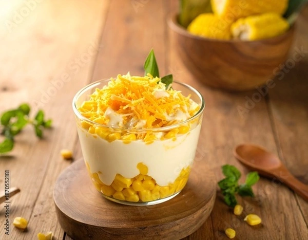 Obraz delicious corn milk cheese