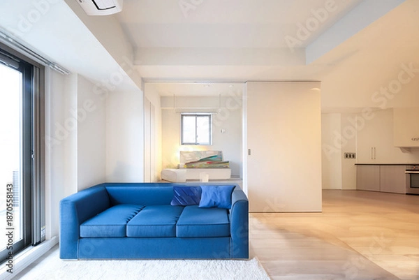 Obraz リビングルームのソファ