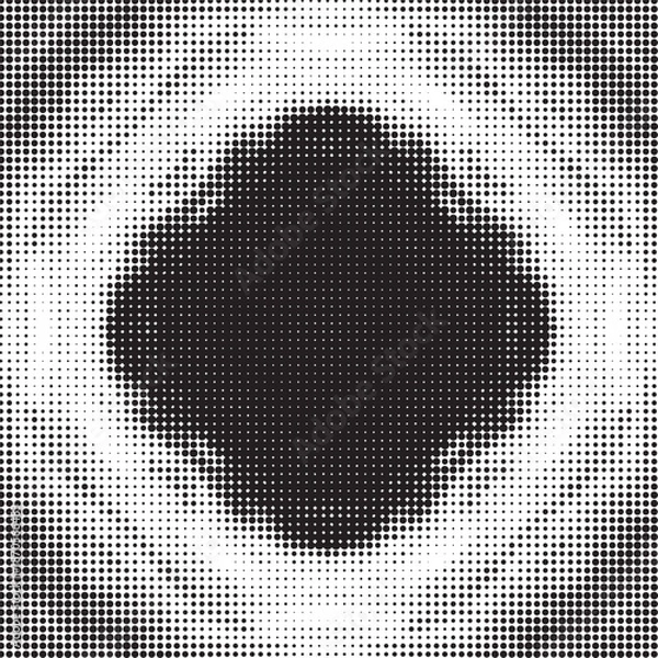 Obraz Abstract Halftone Optical Illusion with Radial Dot Gradient