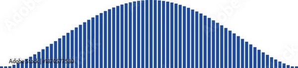 Fototapeta Normal distribution curve representing statistical data Vector