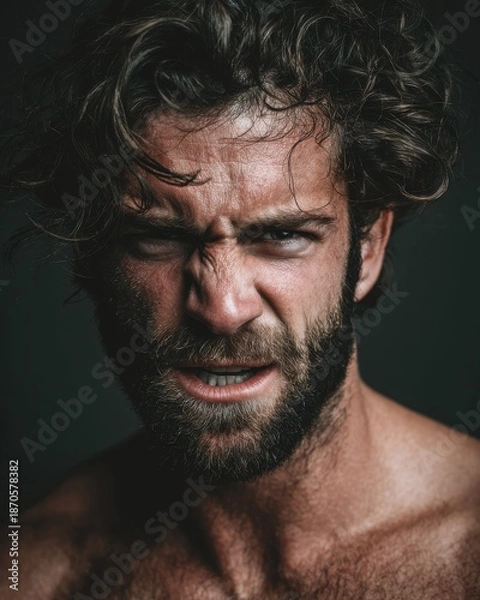 Obraz man aggressive calm