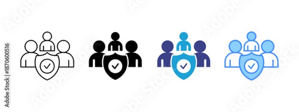 Obraz Trade Union icon set multiple style collection