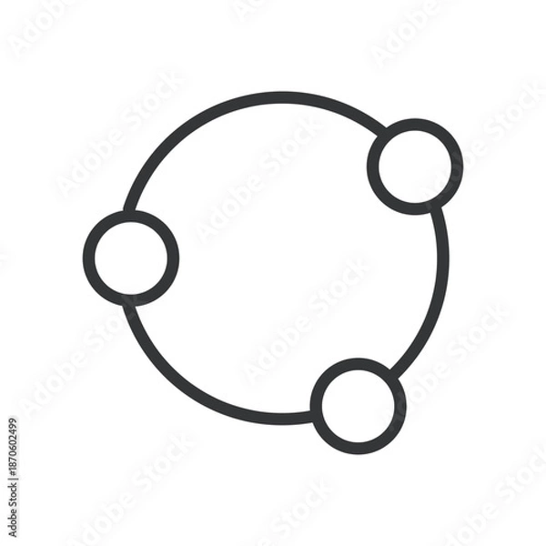 Obraz Connection line editable stroke icon. Vector illustration
