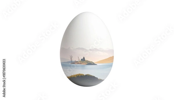 Fototapeta Easter egg isolated on solid white background2