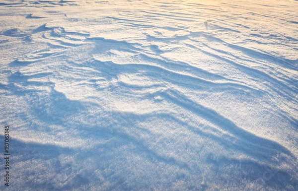 Fototapeta Wind Blown Patterns on Snow