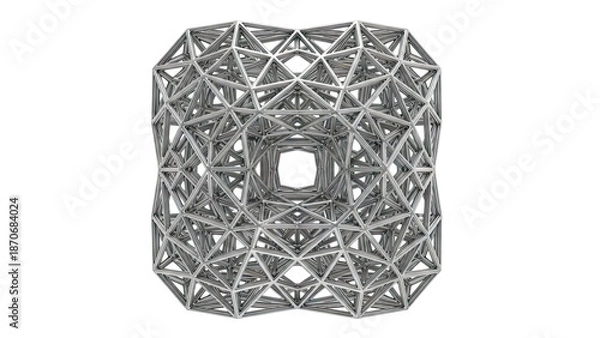 Obraz Geometric metal lattice structure