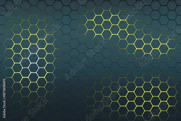 Obraz Abstract hexagon pattern background. Party and disco design elements.