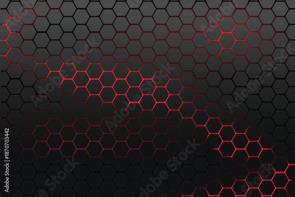 Obraz Abstract hexagon pattern background. Party and disco design elements.