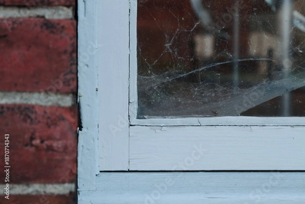 Obraz 赤レンガの壁と窓