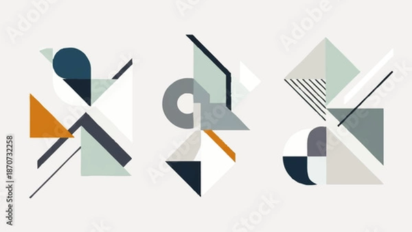Obraz Geometric Shapes Abstract Composition Design Elements.