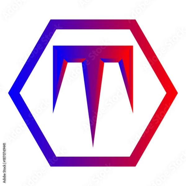 Obraz letter T logo