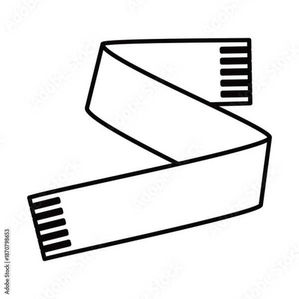 Obraz 冬の防寒アイテム・マフラーのイラスト