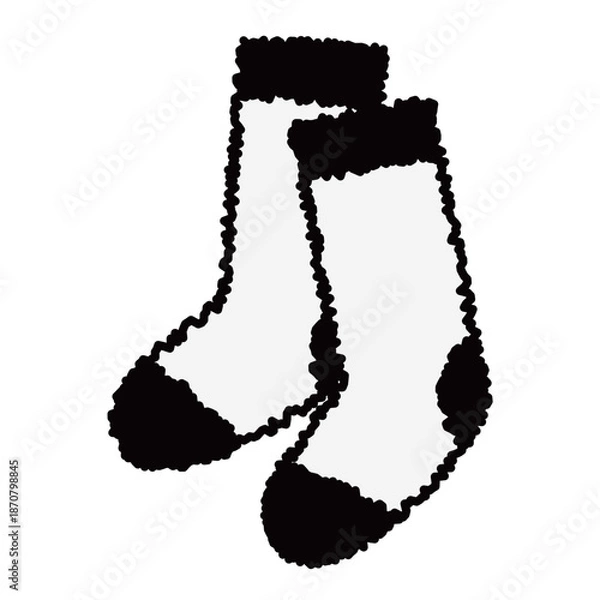 Obraz 防寒用のふわふわした可愛い靴下