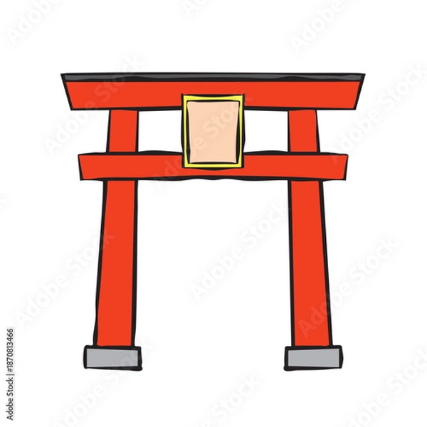 Obraz デザイン素材・飾りパーツ　神社の鳥居