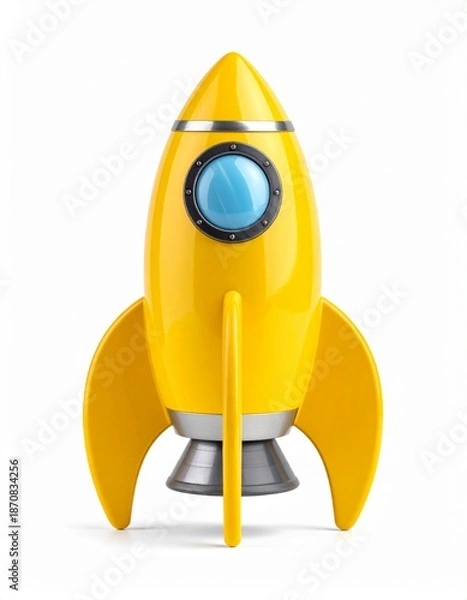 Obraz Yellow rocket toy ready to launch