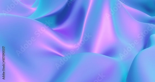 Obraz Abstract background pink wavy liquid 3d render