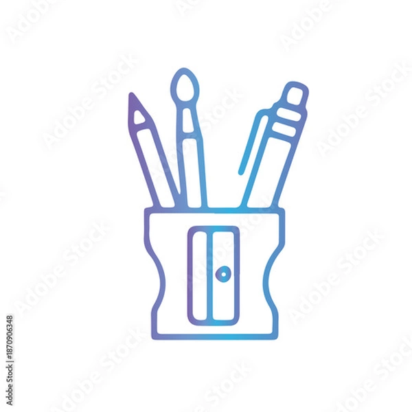 Obraz  writing tools, and school desk accessorie vector design 