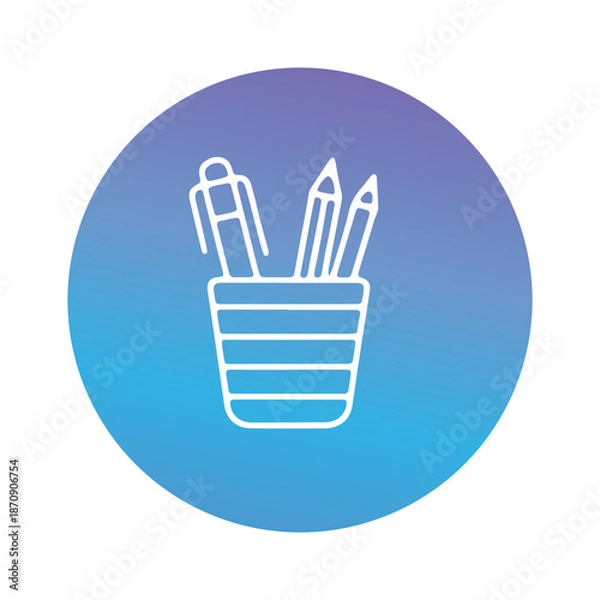 Obraz  writing tools, and school desk accessorie vector design 