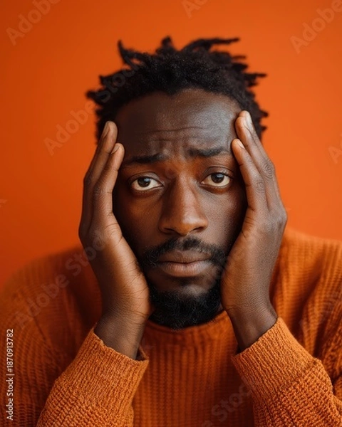 Obraz man silently stressed