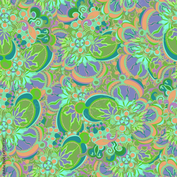 Obraz Seamless abstract floral pattern. Vector background