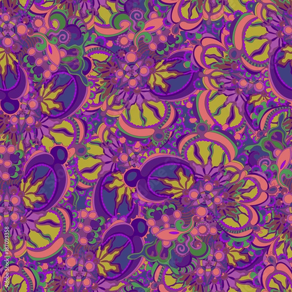 Obraz Seamless abstract floral pattern. Vector background