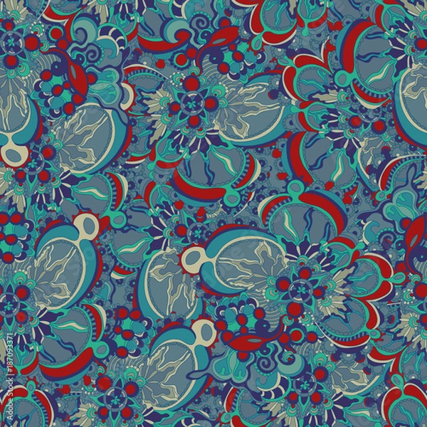 Obraz Seamless abstract floral pattern. Vector background