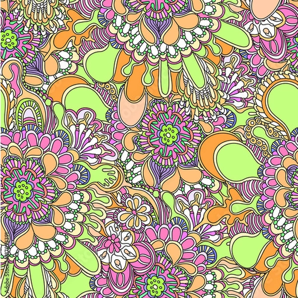 Obraz Seamless abstract floral pattern. Vector background