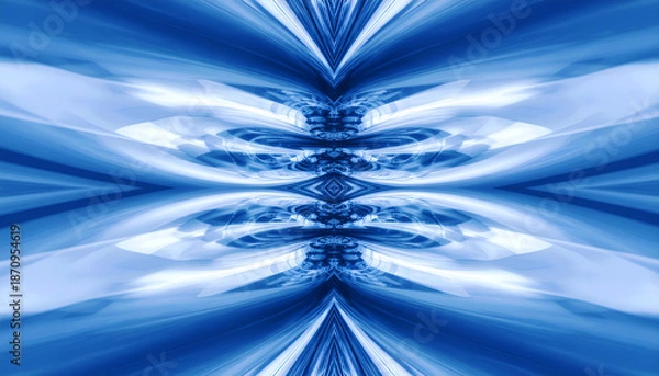 Obraz Infinite mirror effect on a digital surface.