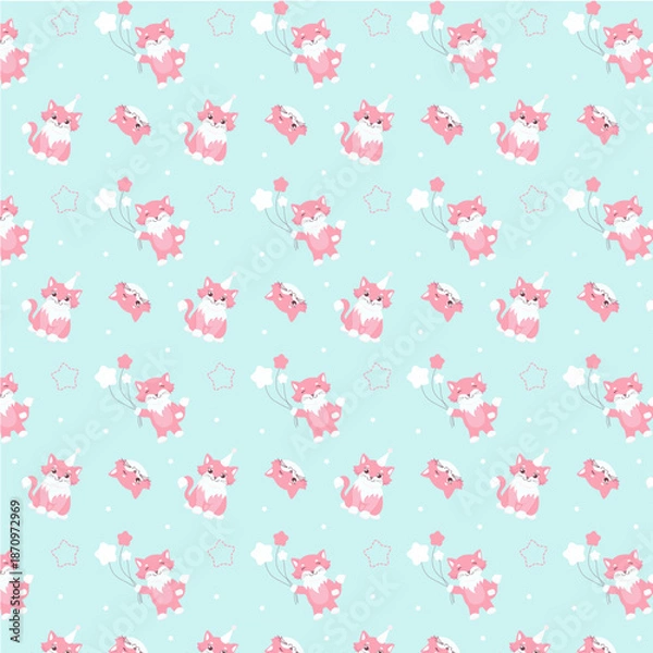 Fototapeta Pattern cat seamless
