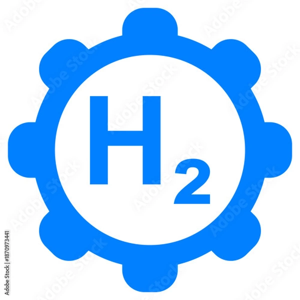 Obraz Wasserstoff und Zahnrad